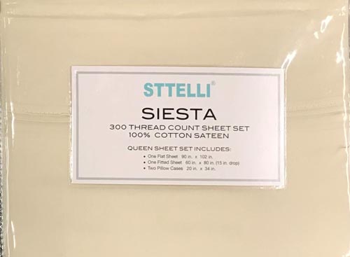 STT SIESTA QUEEN BED SHEET LINEN