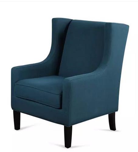 SILK ROAD NAVY LINEN ARMCHAIR