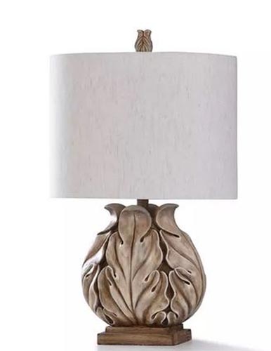 CLEOBURY BEIGE TABLE LEAF LAMP