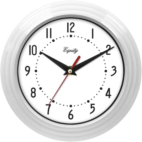 LC WALL  CLOCK 8"" WHITE