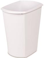 WASTEBASKET RECT WHITE 3GAL