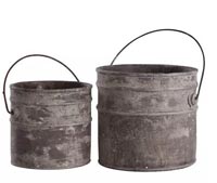 ONLEY GRAY BUCKETS 2PC 9"