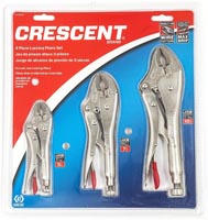 CRESCENT LOCKING PLIER SET 3PC