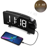 LC CURVED LED ALARM CLOCK