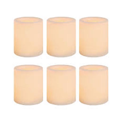 6PK LED VOTIVE WHITE CANDLES