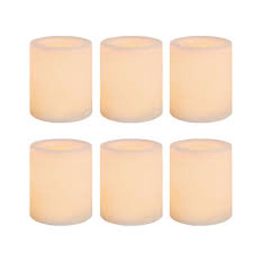 6PK LED VOTIVE WHITE CANDLES