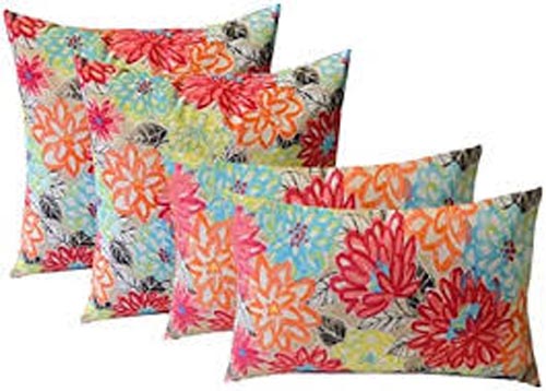 ASIAN FLOWER DEC PILLOW 20"CHOCO