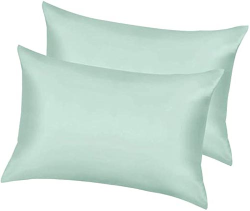 PILLOW CASE NATURAL KING SEAFOAM