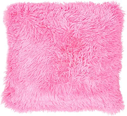 18X18 PV FUR PILLOW FUSCHIA