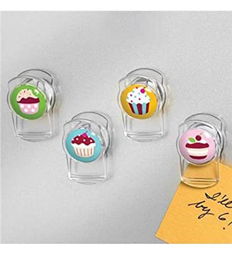 CUPCAKE MAGNETIC CLIPS ASST