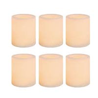 6PK LED VOTIVE WHITE CANDLES