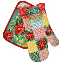 2PK OVEN MITT &POT HOLDERS