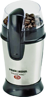 Black+Decker CBG100 Electric Coffee Grinder, Stainless Steel, Silver