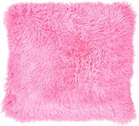 18X18 PV FUR PILLOW FUSCHIA