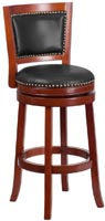 30"DARK CHERRY WOOD BARSTOOL