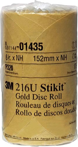 STIKIT GOLD DISC ROLL 6" P320A