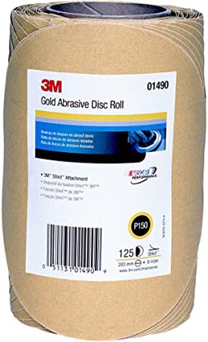 STIKIT GOLD DISC ROLL 8" P150A