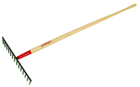 RAZOR-BACK 63121 Road Rake, 66-1/4 in L Tine, 14-Tine, Hardwood Handle