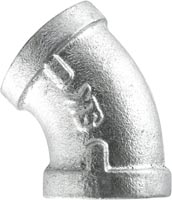 Galvanized 45 Degree Elbows, 1/2"