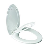 Bemis 183SLOWA Toilet Seat, Elongated, Wood, White