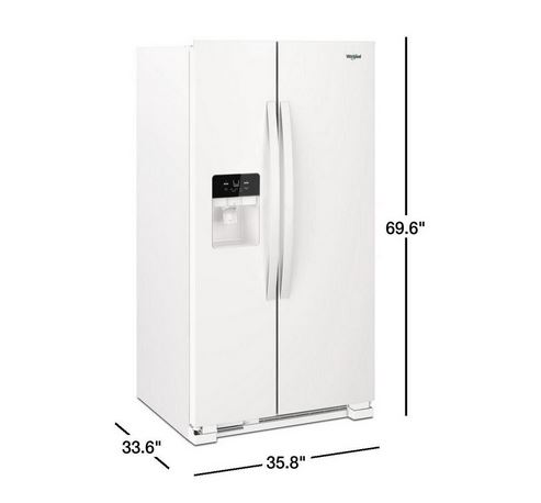 25 cu. ft. Side by Side Refrigerator White