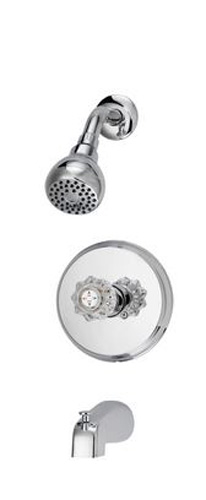 FAUCET TUB/SHOWER SGL HDL CHRM