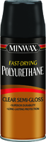 Minwax 33055000 Polyurethane Paint, Clear, Semi-Gloss, 11.5 oz Aerosol Can