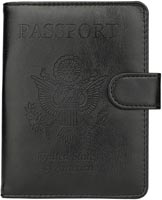 RFID PASSPORT CASE-BLACK CRINKLE