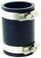 Fernco P1056-150 Pipe Coupling, 1-1/2 in, 3.43 in L, Black