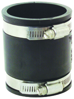 Fernco P1056-22 Pipe Coupling, 2 in, 3.451 in L, Black