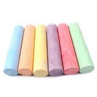 SCHOOL CHALK LARGE 12PCS WHT