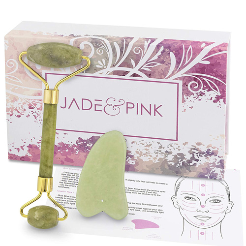 JADE FACE MASSAGE ROLLER&GUASHA