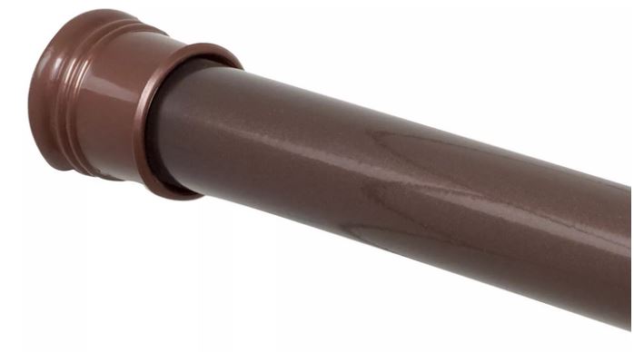 Zenna Home Bronze Tension Shower Curtain Rod, 43 to 72-Inch, Oil Rubbed 72