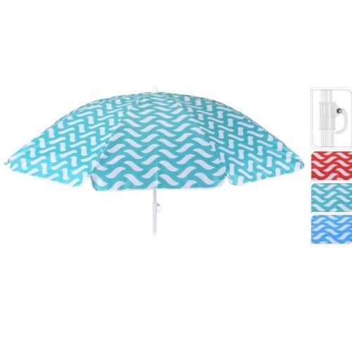 BEACH UMBRELLA STRIPED ASST