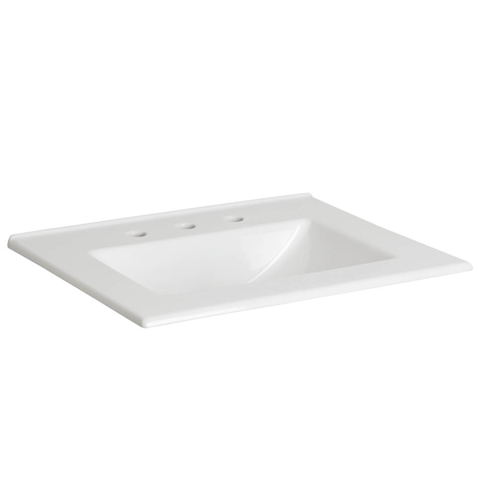 25X22 VANITY TOP 8CC WHITE