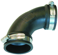 Fernco PQL-200 Drain Pipe Elbow, 2 in Mechanical Joint, 90 deg