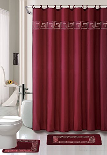 Kashi Home 15 Piece Shower Curtain Set