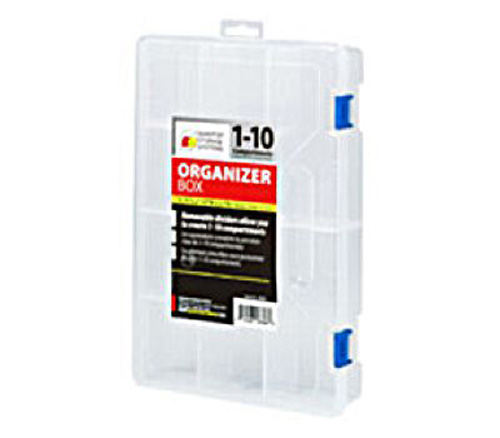 Quantum Storage QB800 Utility/Storage Box 1 to 10-Compartment, Clear