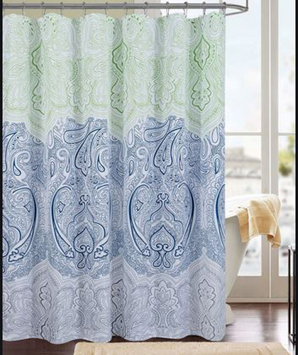 SHOWER CURTAIN PRINT 13PC W/HOOK