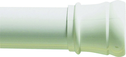 1-1/4" 24 - 40" White Adjustable Tension Shower Rod