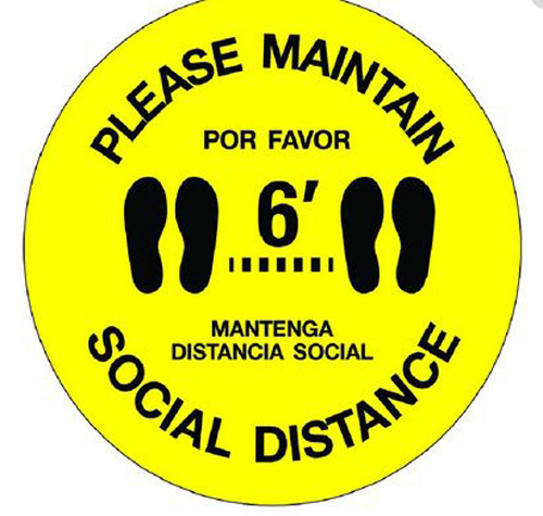 FLOOR DECAL CIRC SOCIAL DISTANCE