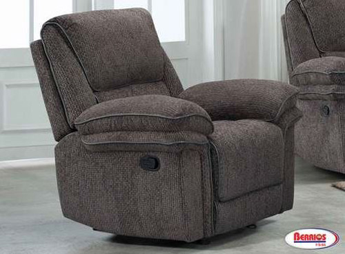 ASHLEY GLIDER RECLINER BROWN