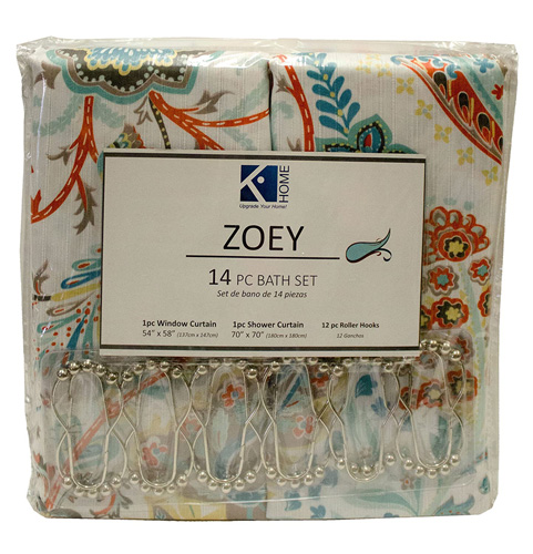 ZOEY 14PC CANVAS BATH SET