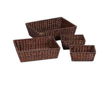 WATER HYACINTH BASKET STAIN 4PC