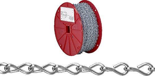 Campbell 0724027 Jack Chain, 10 lb Working Load Limit, #16, Steel, Zinc