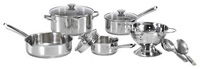 T-FAL 10PC COOKWARE SET S.STEEL