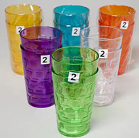 TUMBLERS GLASS-LOOK 2PK 18OZ