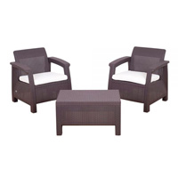 KETER 3PC BALCONY SET BROWN