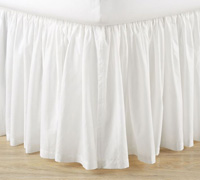 BEDSKIRT WOVEN MICROF KING WHT