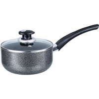 COVERED SAUCEPAN W/MM 3QT BLACK